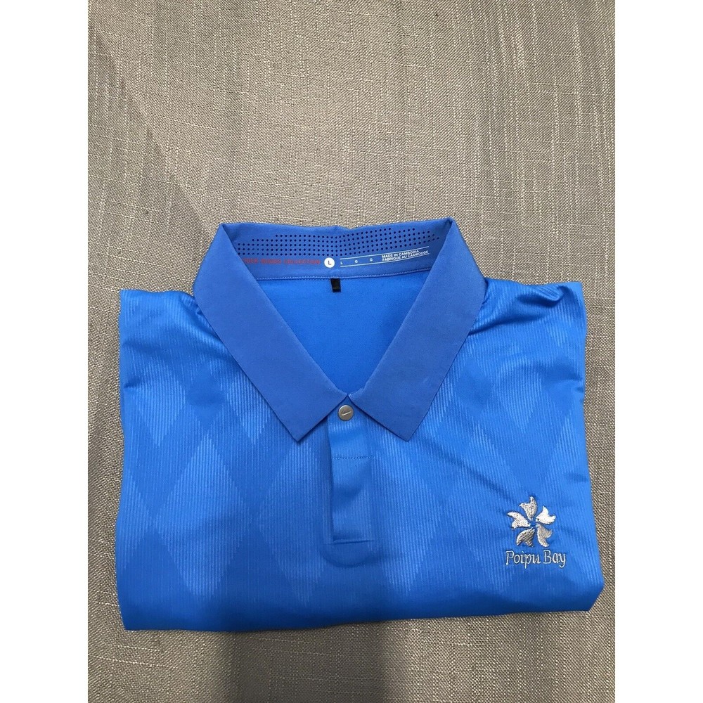 Tiger Woods Collection Golf Blue Diamond Design "Poipu Bay" Blue  Dri Fitr Large